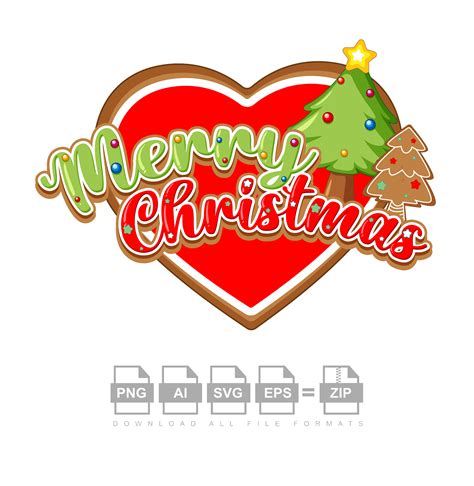 Merry Christmas Sign Vector - Design Shop by AquaDigitizing