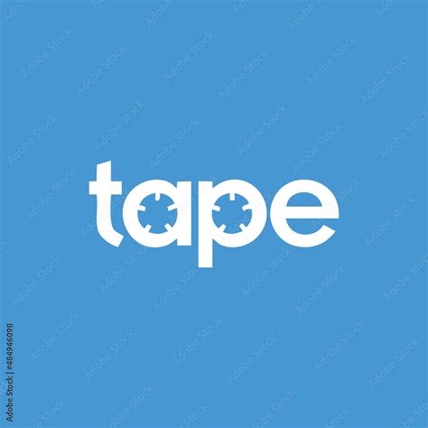 Tape letter with logo design illustration. Tape logo vector template Stock Vector | Adobe Stock