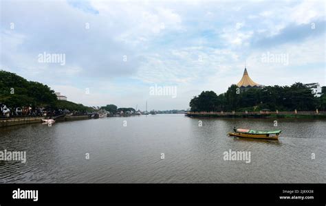 Sarawak river in Kuching, Sarawak, Malaysia Stock Photo - Alamy