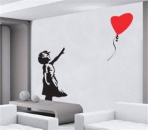 Banksy Balloon Girl Wall Stickers, Wall Decals, Wall Transfers | Girls wall stickers, Banksy ...