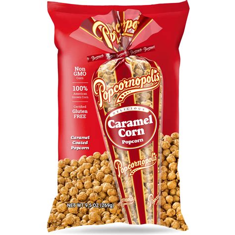 Popcornopolis Caramel Corn Popcorn, 9.5 Oz Bag - Walmart.com - Walmart.com