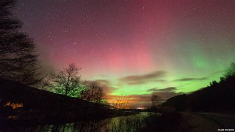 Spectacular Northern Lights in Pitlochry