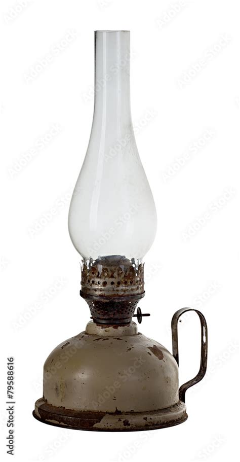 Oil lamp isolated on white Stock Photo | Adobe Stock