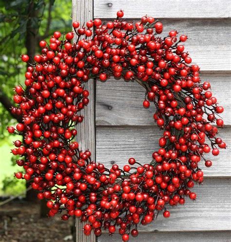 Festive Red Berry Wreath 22 | Red berry wreath, Christmas wreaths ...