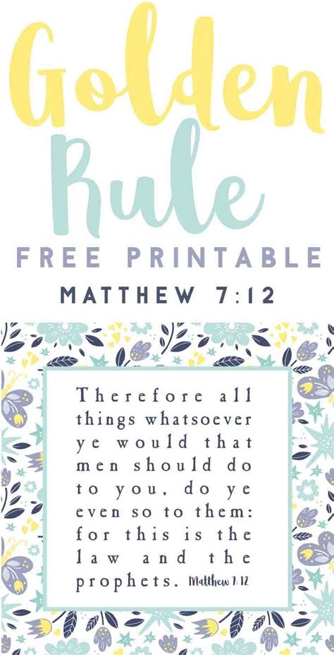 Golden Rule Free Scripture Printable | Bible lessons for kids, Golden rule, Bible study for kids