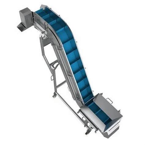 Stainless Steel Electric Inclined Conveyor System, Capacity: 80 kg per ...