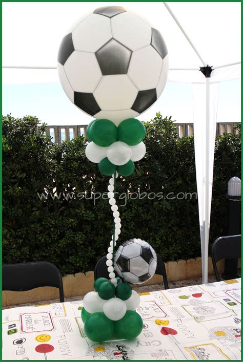 SOCCER BALL CENTERPIECE | Soccer party decorations, Soccer theme parties, Football birthday party