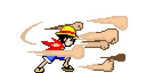 Luffy Gum Gum Gatling Gun Pixel Art 2065 | The Best Porn Website