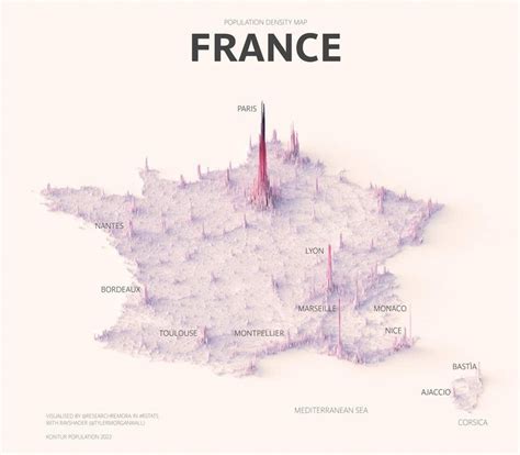 25 cartes qui illustrent la densité de population des pays de manière très visuelle