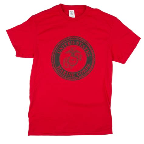 Officially Licensed - Made in the USA: US Marines Solid Color Front Logo T-shirt