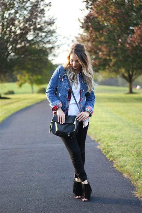 FALL OUTFIT INSPIRATION // DENIM JACKET & PLAID + GIVEAWAY | A Classy ...