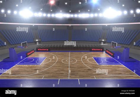 3d render of indoor basketball stadium with lights Stock Photo - Alamy