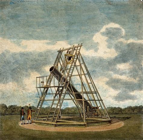 Astronomy: a 40-foot telescope constructed by William Herschel, in use ...