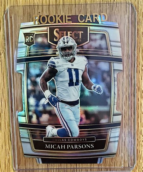 Mavin | 2021 Select Micah Parsons Rookie Card Concourse Die Cut Silver Prizm #85 Cowboys