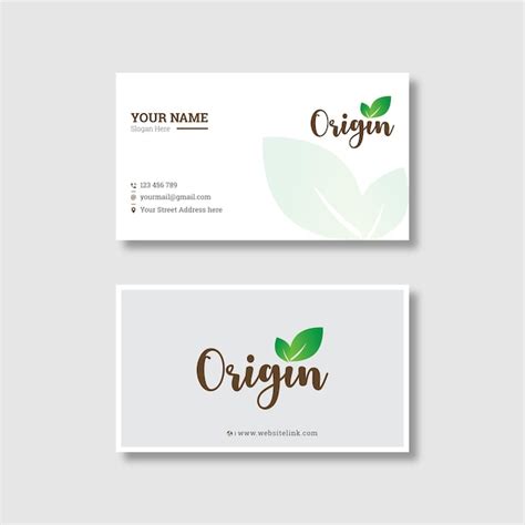 Premium Vector | Minimalist business card design template