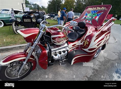 show Boss Hoss V8 powered motorcycle 502 engine customized Stock Photo - Alamy