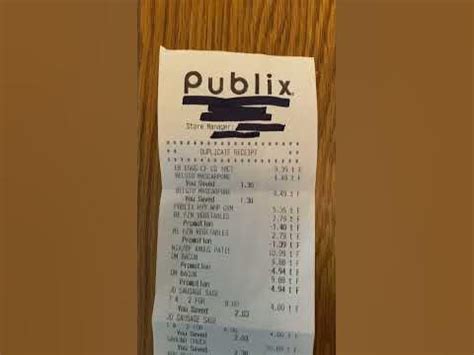 Publix Receipts Be Like - YouTube
