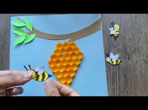 How To Make Honey Bees with paper | Bee Hive and Honey Bees Craft | Honey Bees Paper Craft Ideas ...