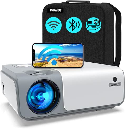 Amazon.com: 5G WiFi Bluetooth Projector Support 4K Full HD, WiMiUS W1 Native 1080P Outdoor ...