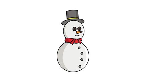 Snowman Cartoon Stock Video Footage for Free Download