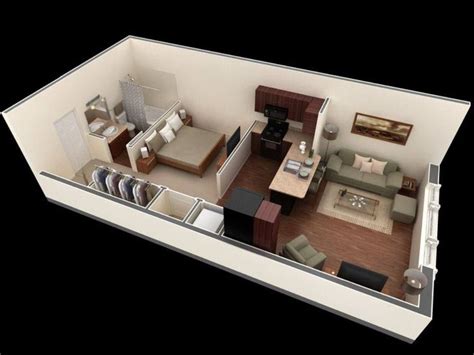 Pin by CASAPIXEL on Casas Pequenas | Studio apartment floor plans, Small apartment design ...