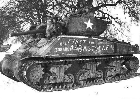 M4A3E2 Jumbo Sherman Tank Bastogne Battle of Bulge 4th Armored | World War Photos