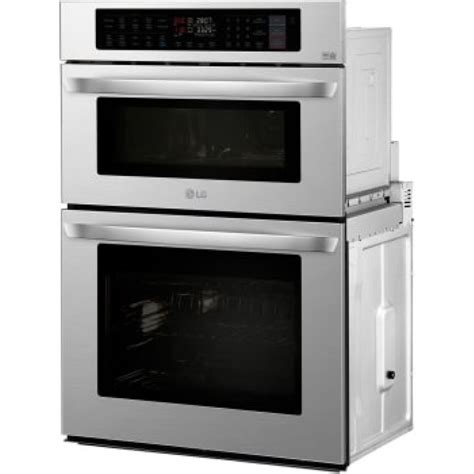 LG LWC3063ST 30 in. Electric Convection and EasyClean Wall Oven with Built-In Microwave in ...