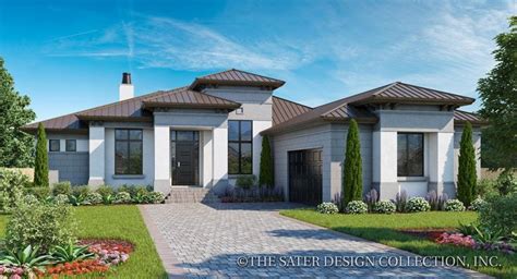 Riverside House Plan | Mediterranean style house plans, Modern house plans, Contemporary house plans