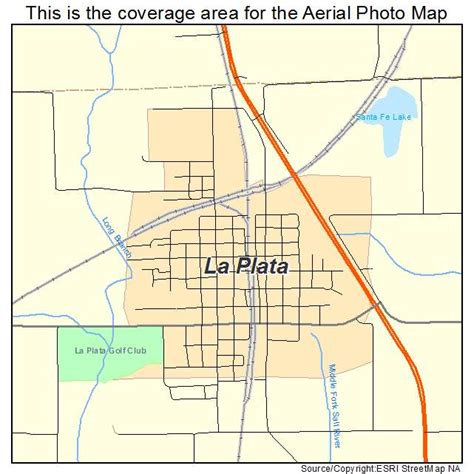 Aerial Photography Map of La Plata, MO Missouri