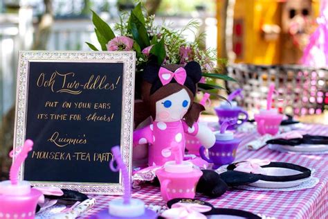 Minnie Mouse Tea Party Birthday Party Ideas | Photo 1 of 31 | Minnie party, Tea party birthday ...