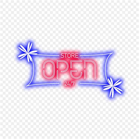 Open Neon Sign Vector Design Images, Open Neon Sign, Sign, Light, Symbol PNG Image For Free Download