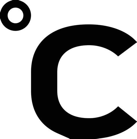 icono de grados centígrados. símbolo celsius símbolo de temperatura. señal meteorológica ...