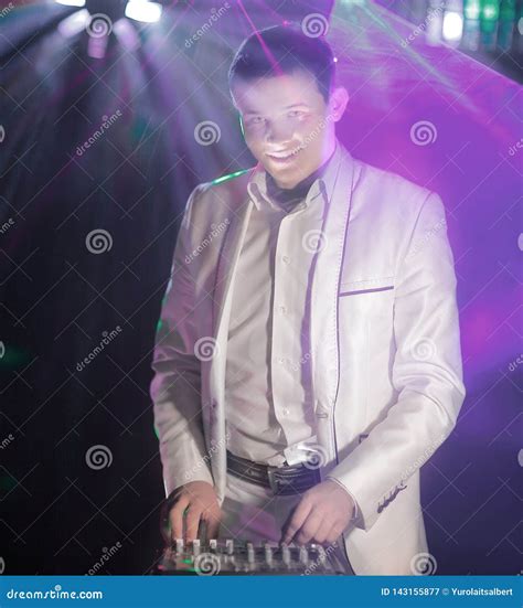 Professional DJ Man at the Nightclub .photo with Copy Space Stock Image - Image of friendship ...