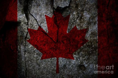 Grunge rocky Canadian flag Digital Art by Wdnet Studio - Fine Art America