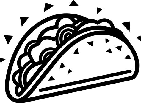 tacos, minimalista y sencillo silueta - vector ilustración 24140303 ...