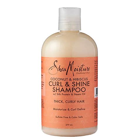 Shea Moisture Coconut & Hibiscus Curl & Shine Shampoo 379ml - curlyswirly