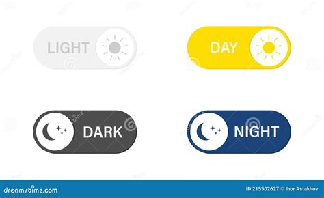 Day Night Switch Icon. Vector Illustration Light and Dark Mode Switch ...
