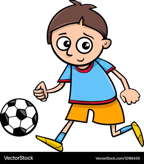 Boy playing ball cartoon Royalty Free Vector Image