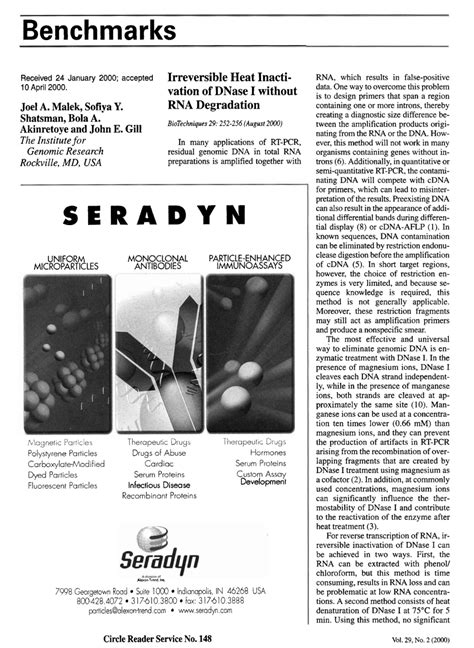 (PDF) Irreversible Heat Inactivation of DNase I without RNA Degradation