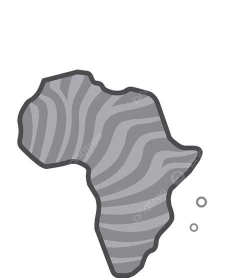 Flat Grayscale Icon Africa Map Striped Skin Pattern Outline Vector, Skin, Pattern, Outline PNG ...