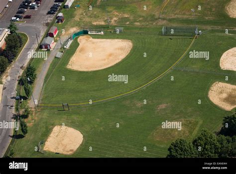 Aerial View Of Baseball Field Stock Photo - Alamy