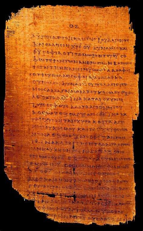 A folio of Papyrus 46: One of the oldest Greek New Testament manuscripts in existence.It is ...