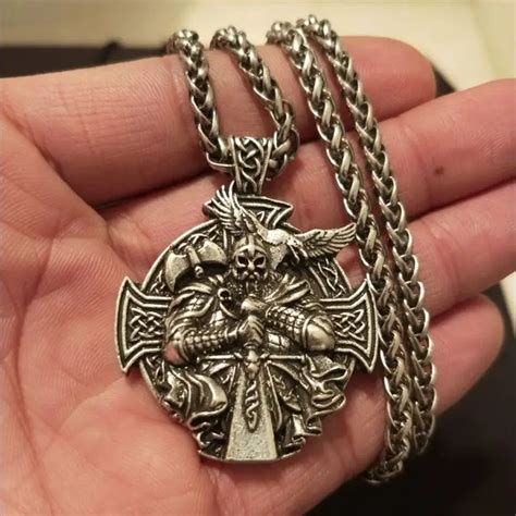 1pcs Viking Neckace viking Odin by Helena Rosova necklace pendant Heathen men pendant norse ...