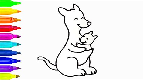 Kangaroo Drawing For Kids at GetDrawings | Free download