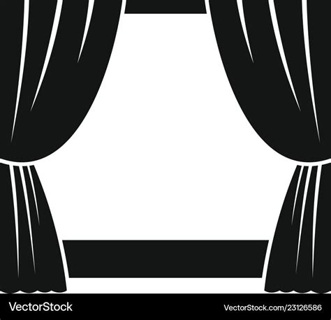 Theatrical stage icon simple style Royalty Free Vector Image