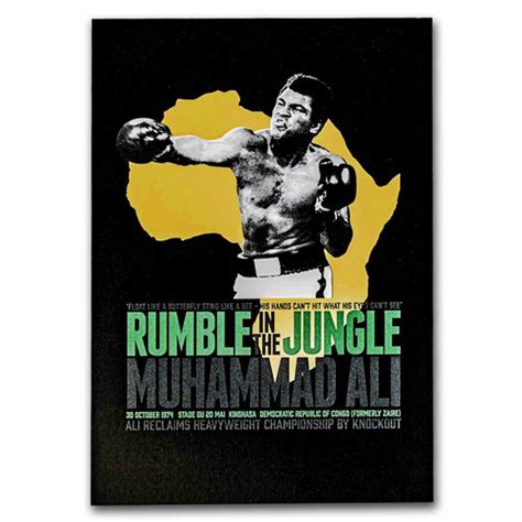 Muhammad Ali "Rumble In The Jungle" Silver Trading Card