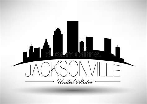 Jacksonville Skyline Silhouette Stock Illustrations – 236 Jacksonville Skyline Silhouette Stock ...