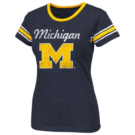 Michigan Wolverines Women's Galaxy II Slim Fit T-Shirt - Navy Blue ...