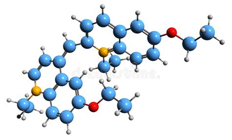 3D Image of Pinahrom Skeletal Formula Stock Illustration - Illustration of sensitizer, component ...