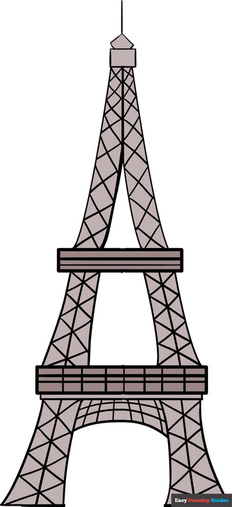 How to Draw the Eiffel Tower in a Few Easy Steps | Easy Drawing Guides